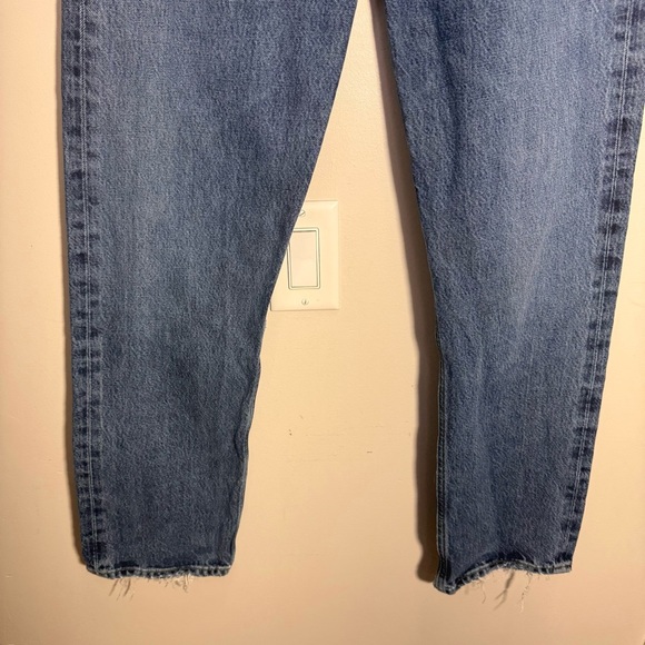 Agolde 90s Pinch Waist Jeans Size 27 100% Cotton Button Fly Distressed Hem - Picture 6 of 14